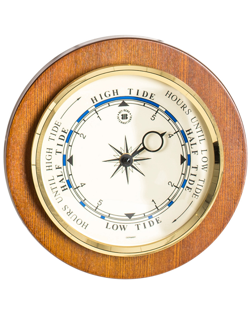 Bey-berk 9in Cherry Wood Tide Clock