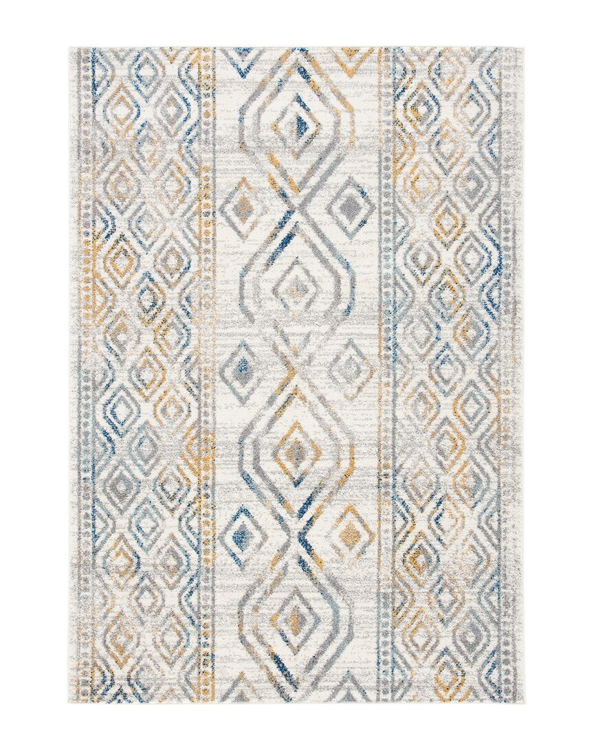 Safavieh Tulum Grey Mirage Power Loomed Rug In White
