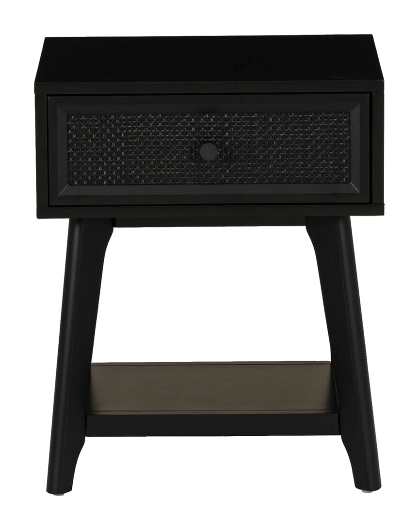 Linon Cassie Cane Side Table Nightstand