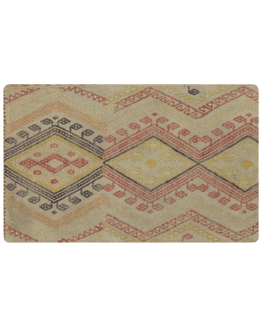 Pasargad Home Vintage Turkish Kilim Wool Pillow Case In Multi