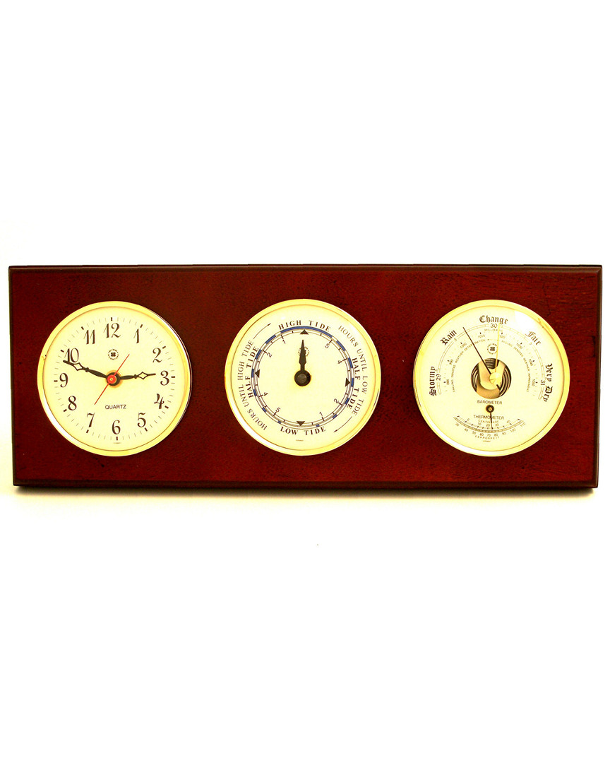 Bey-berk Quartz Clock, Tide Clock And Barometer In Multi