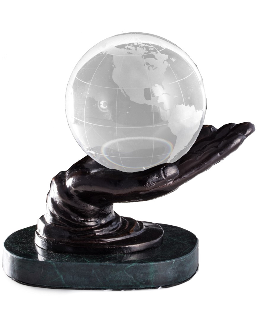 Bey-berk Cast Metal Hand Ball Holder In Multi