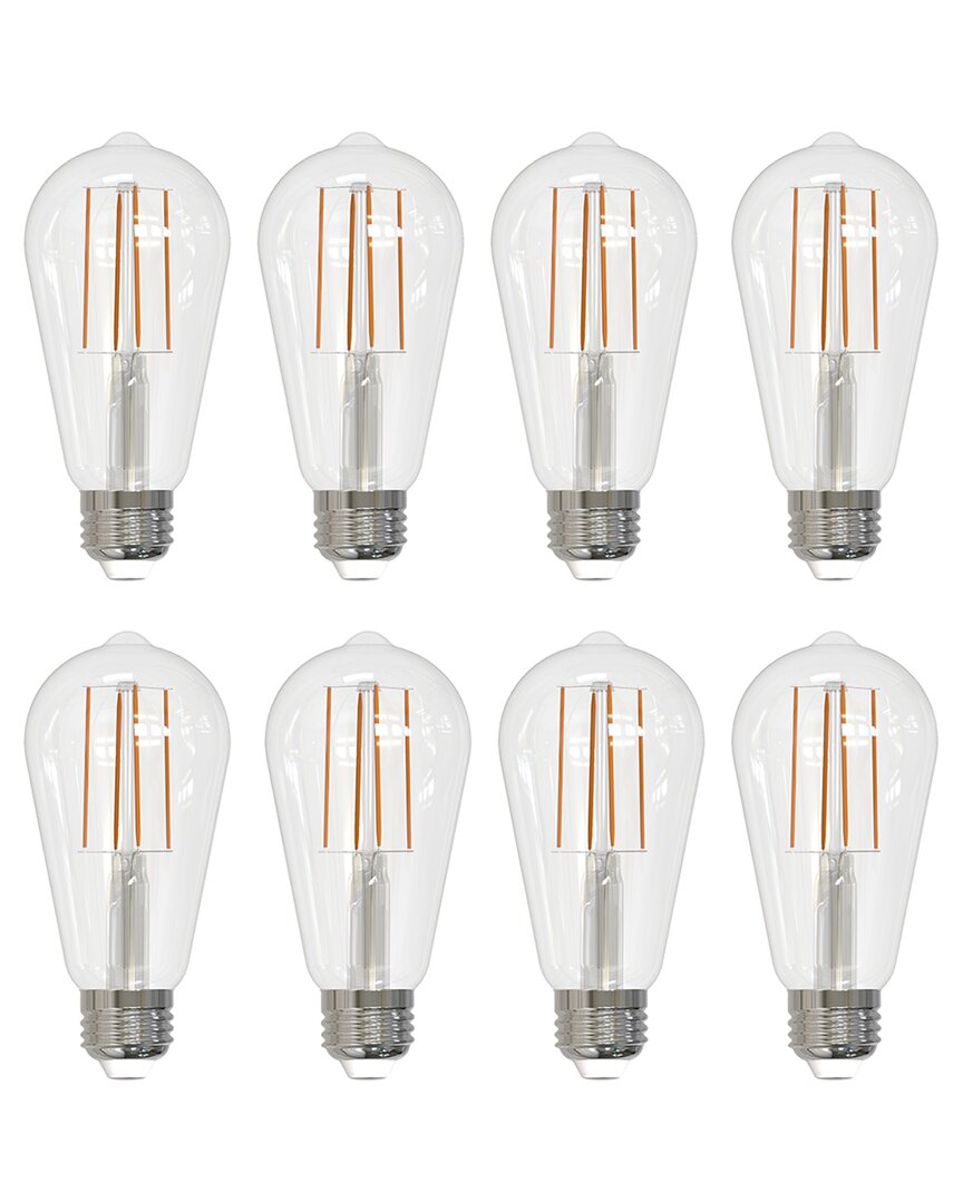Bulbrite Pack Of (8) 7 Watt Dimmable Clear Filament St18 Medium (e26) Led Bulb