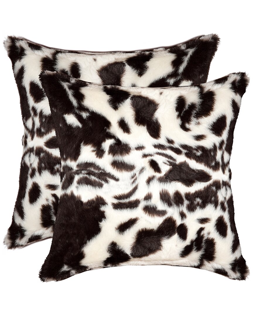 Luxe Faux Fur 2pc Pillow Set In Animal Print