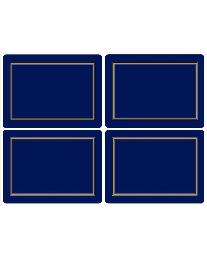 PIMPERNEL PIMPERNEL CLASSIC MIDNIGHT BLUE PLACEMATS SET OF 4