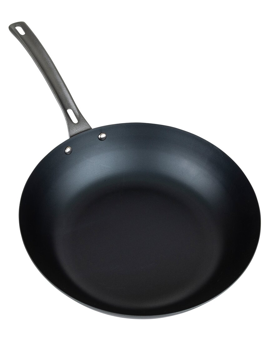 Viking Blue Carbon Steel 12in Wok/chef's Pan In Gray