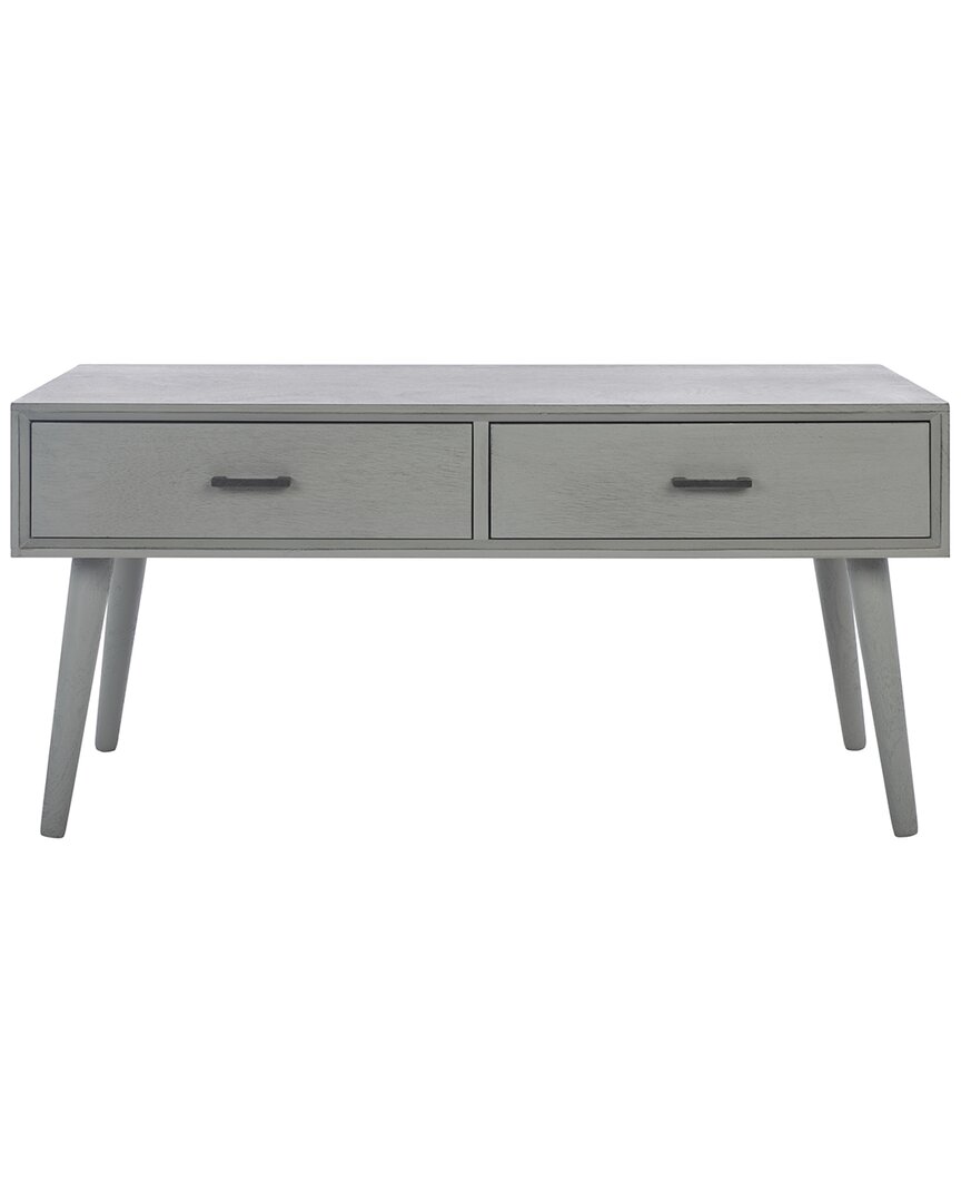 Safavieh Couture Mozart Mid-century 2-drawer Coffee Table In Grey