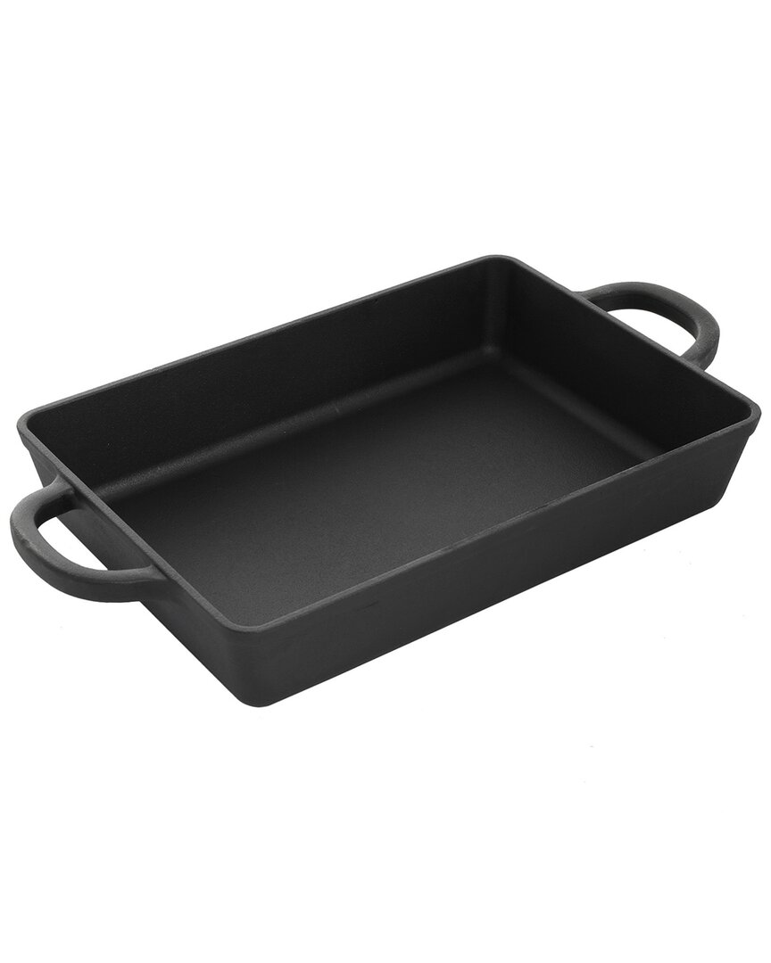 Crock-pot Crockpot Artisan 13in Preseasoned Cast Iron Lasagna Pan In Black