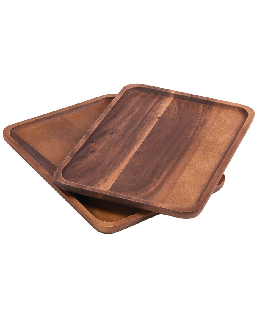Kalmar Home Set Of 2 Rectangular Plates - Large