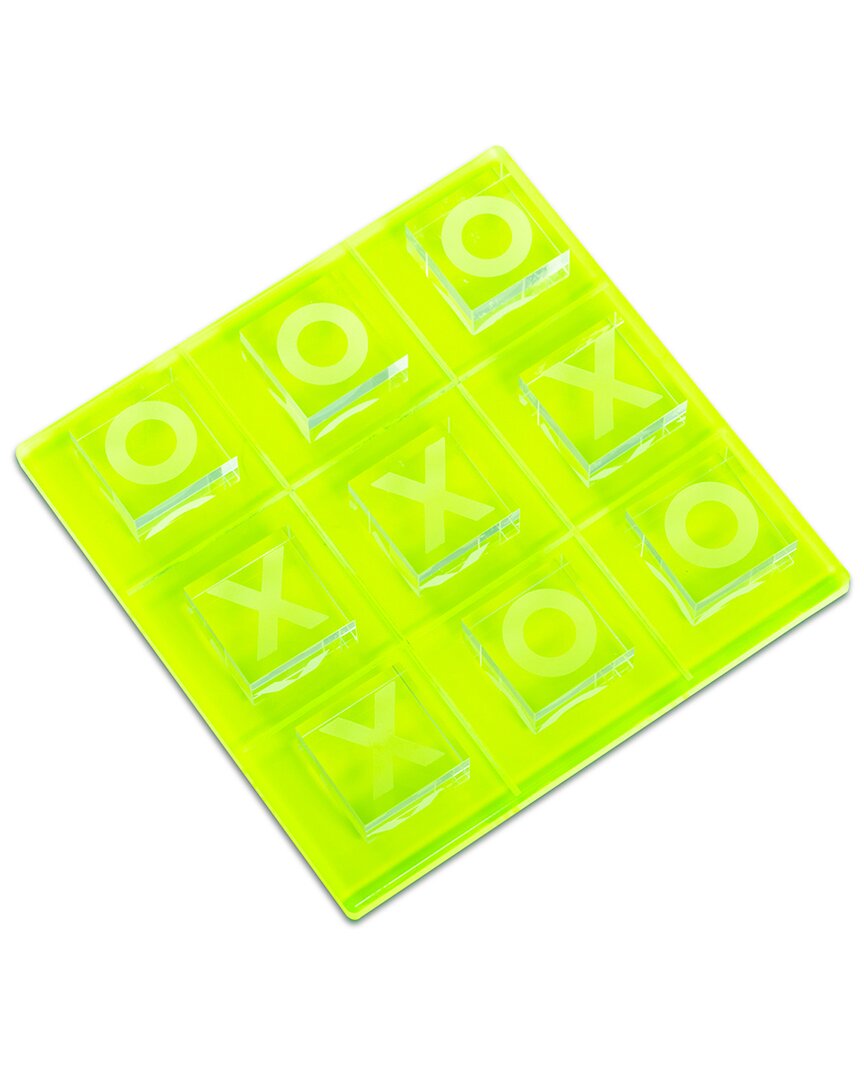 Bey-berk Vince Acrylic Tic Tac Toe In Green