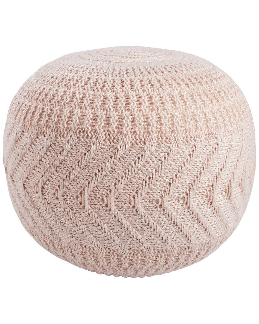 Vibe By Jaipur Living Vibe Lucille Solid Round Pouf In Blush