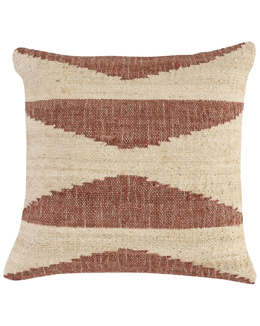 Kosas Home Simo Hand-woven 22in Square Throw Pillow In Brown