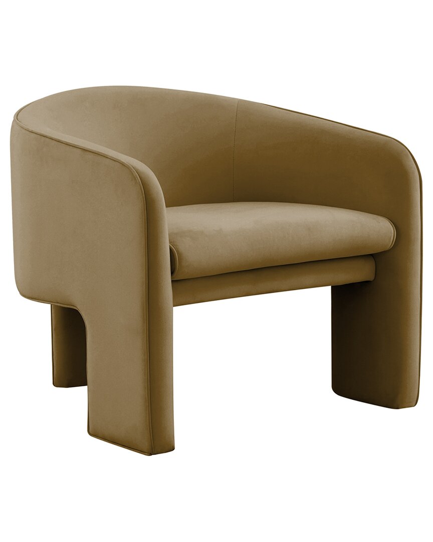 Tov Furniture Marlavelvet Accent Chair In Cognac
