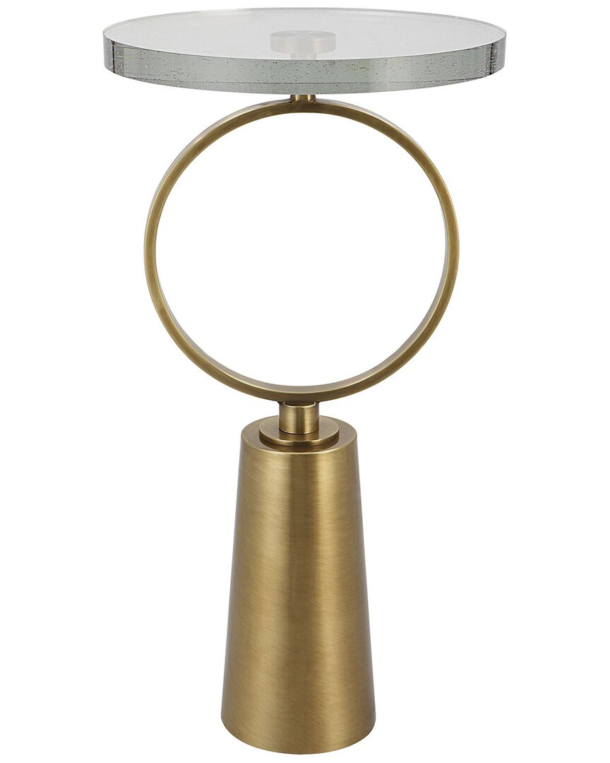 Uttermost Ringlet Accent Table In Gold