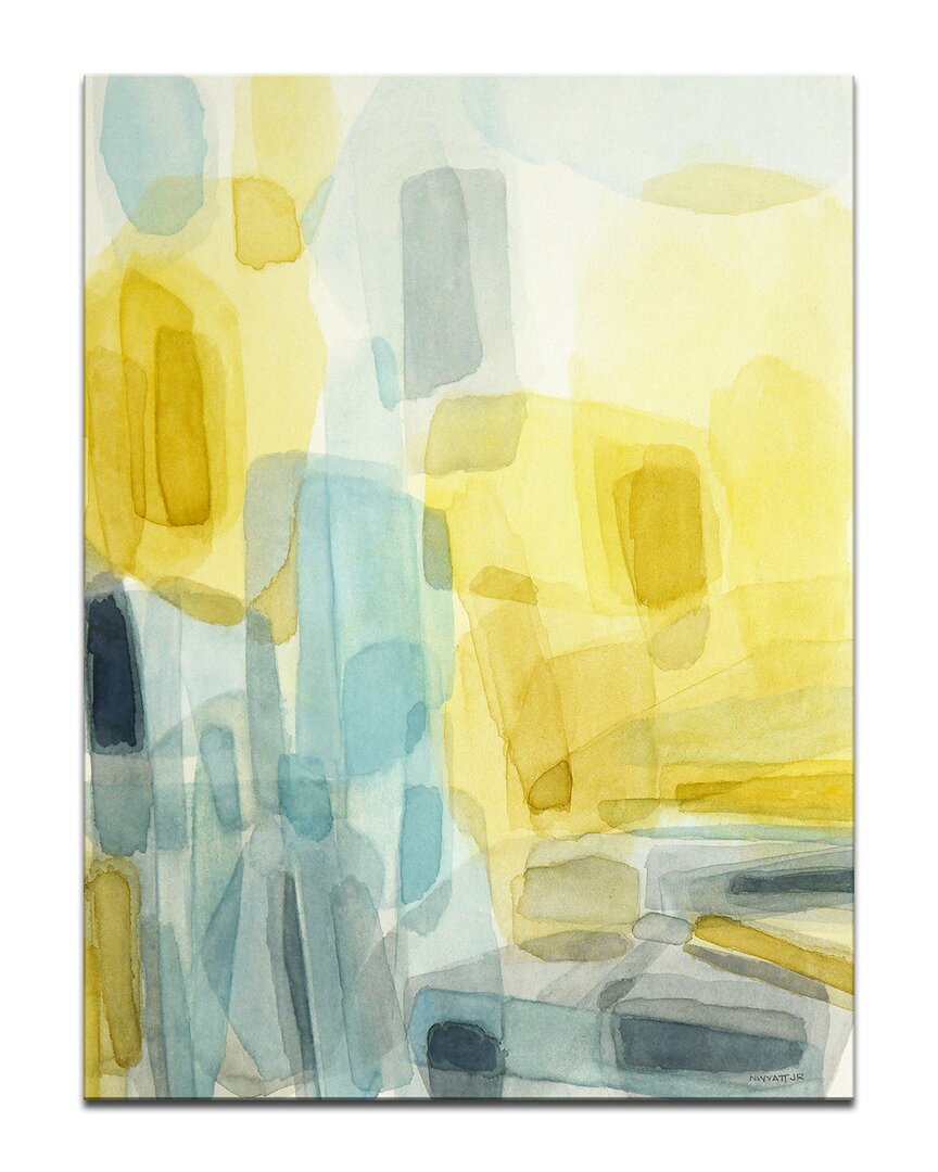 Ready2hangart 'sun And Rain' Abstract Canvas Wall Art, 40x30"