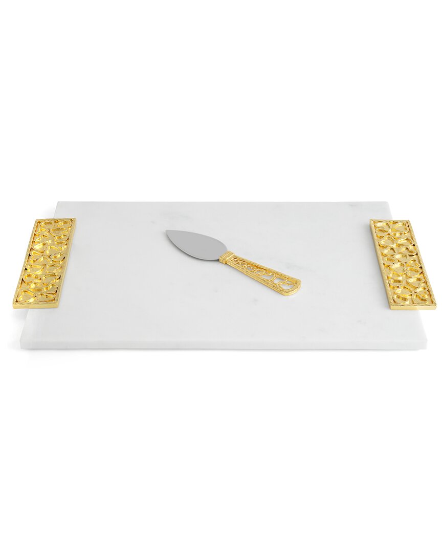 Michael Aram Micheal Aram Heart Cheeseboard With Spreader In White