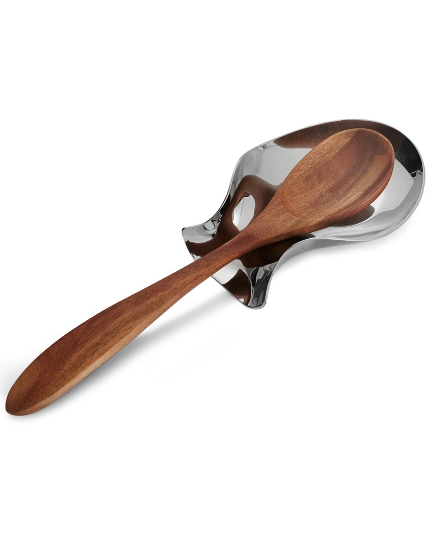 Nambe Nambé Curvo Spoon Rest In Brown