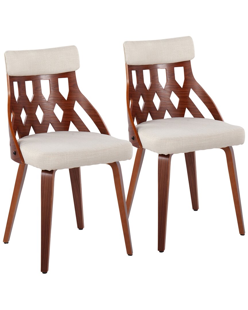 Lumisource York Chair Set Of 2 In Brown