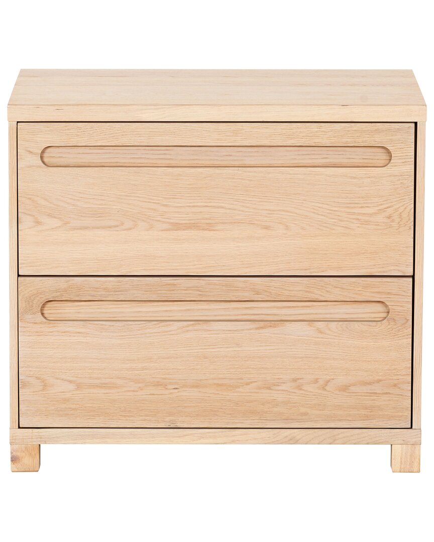Safavieh Couture Tobiette 2 Drawer Wood Nightstand In Brown