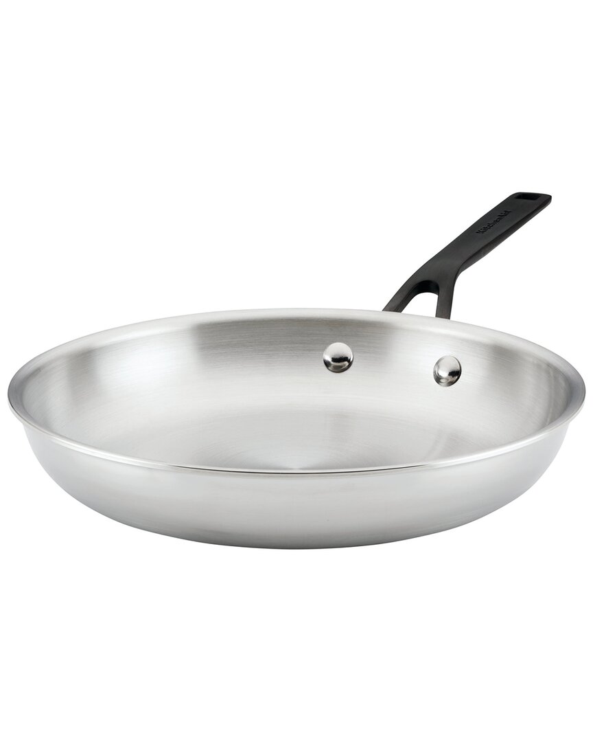 Kitchenaid 5-ply Clad Stainless Steel Induction Frying Pan In Silver