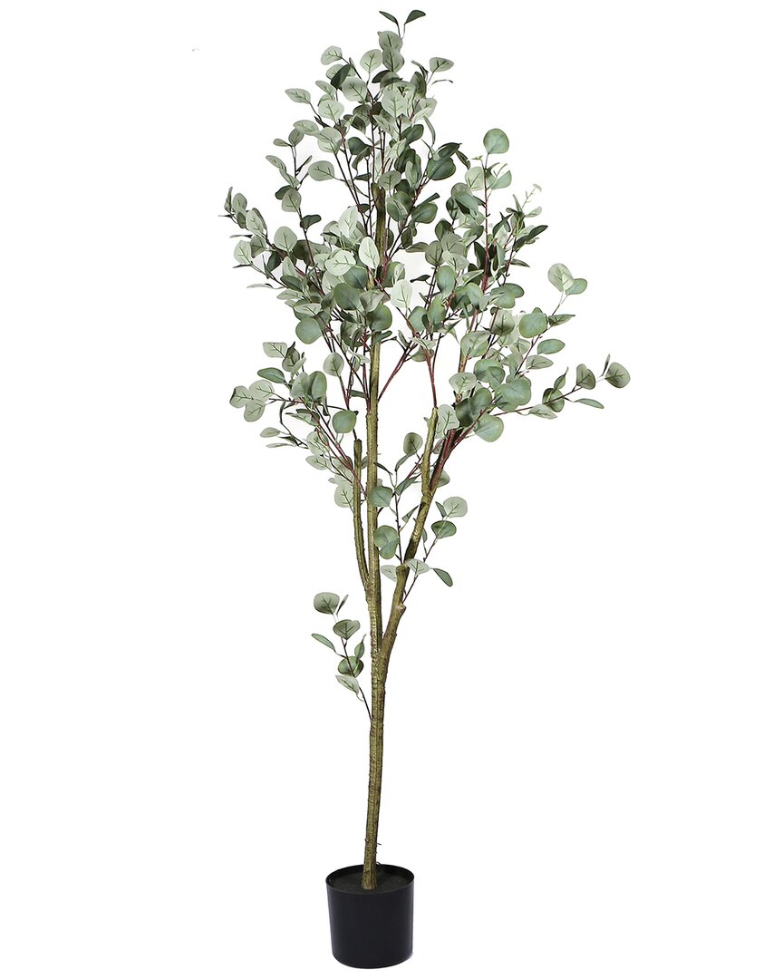 Seasonal Llc 70in Artificial Potted Eucalyptus Tree In Green