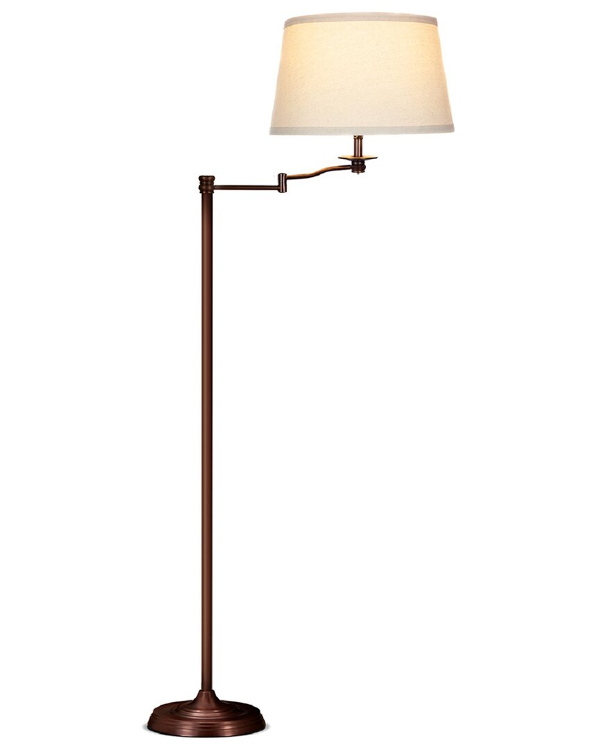 Brightech Caden Led Swing Arm Floor Lamp In Bronze