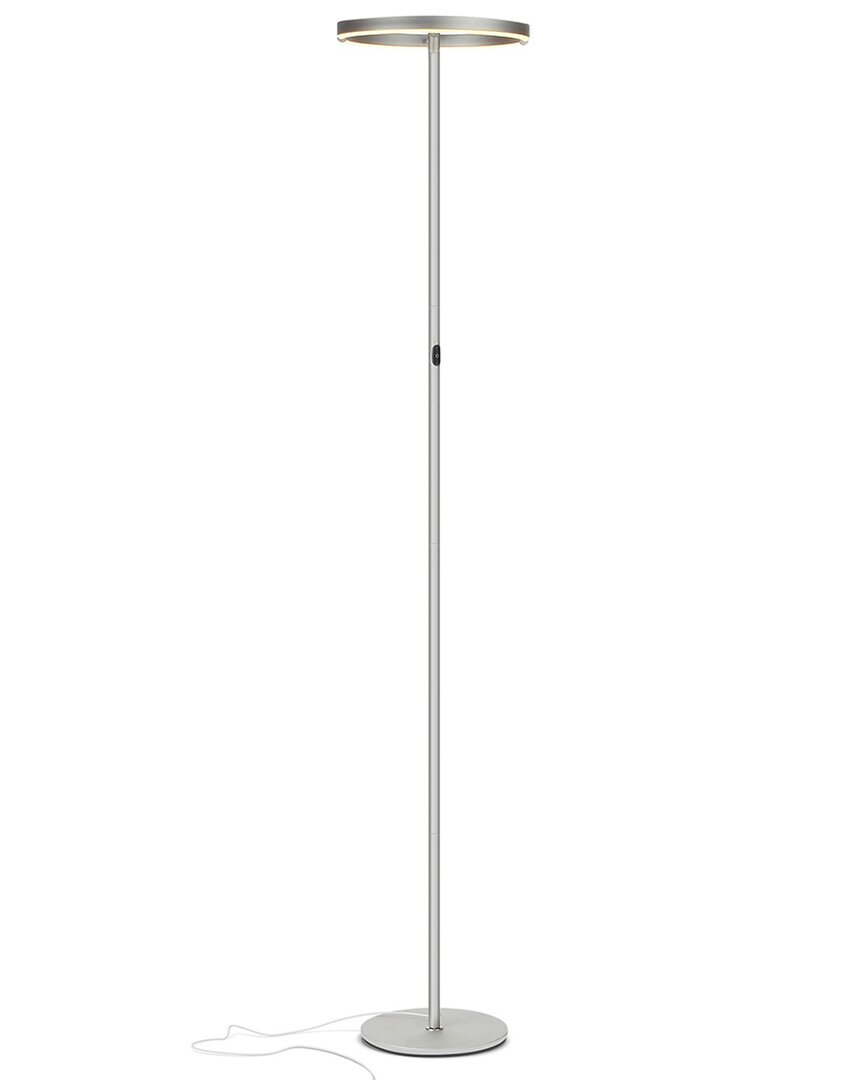 Brightech Halo Silver Led Floor Lamp