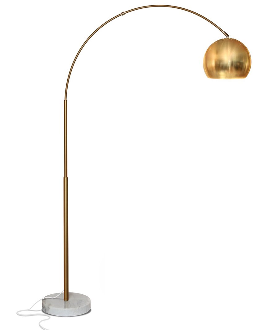 Brightech Olivia Brass Led Marble & Gold Floor Lamp