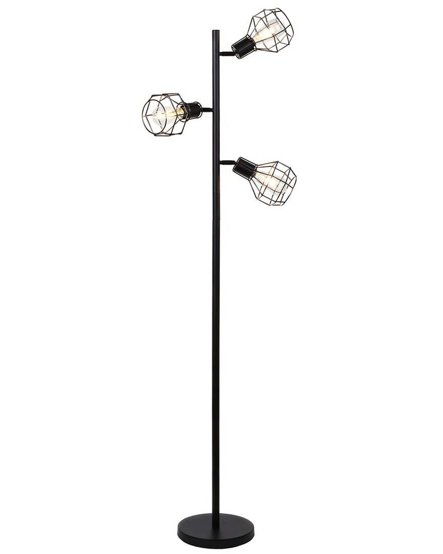 Brightech Robin Led Cage Floor Lamp In Black