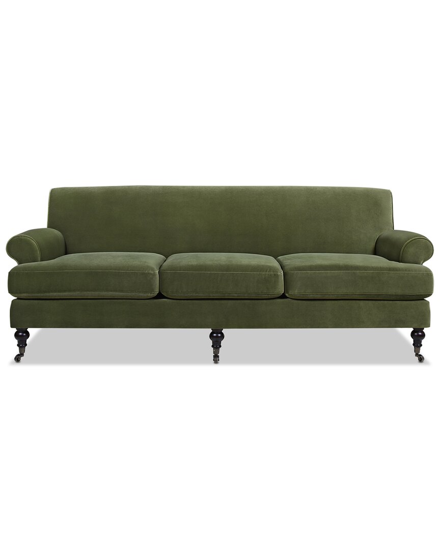 Jennifer Taylor Home Alana Lawson Three-cushion Tightback Sofa In Green