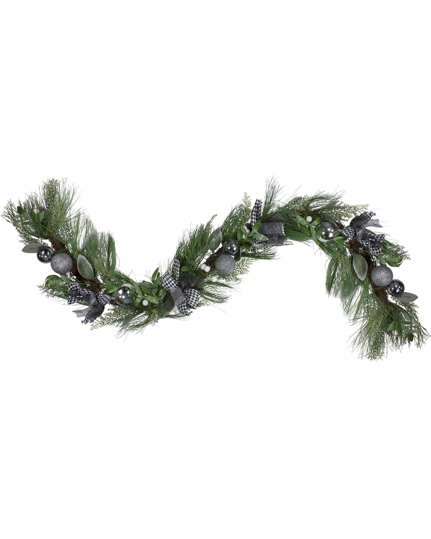 Northlight Real Touch Winter Foliage & Berries Artificial Garland In Green
