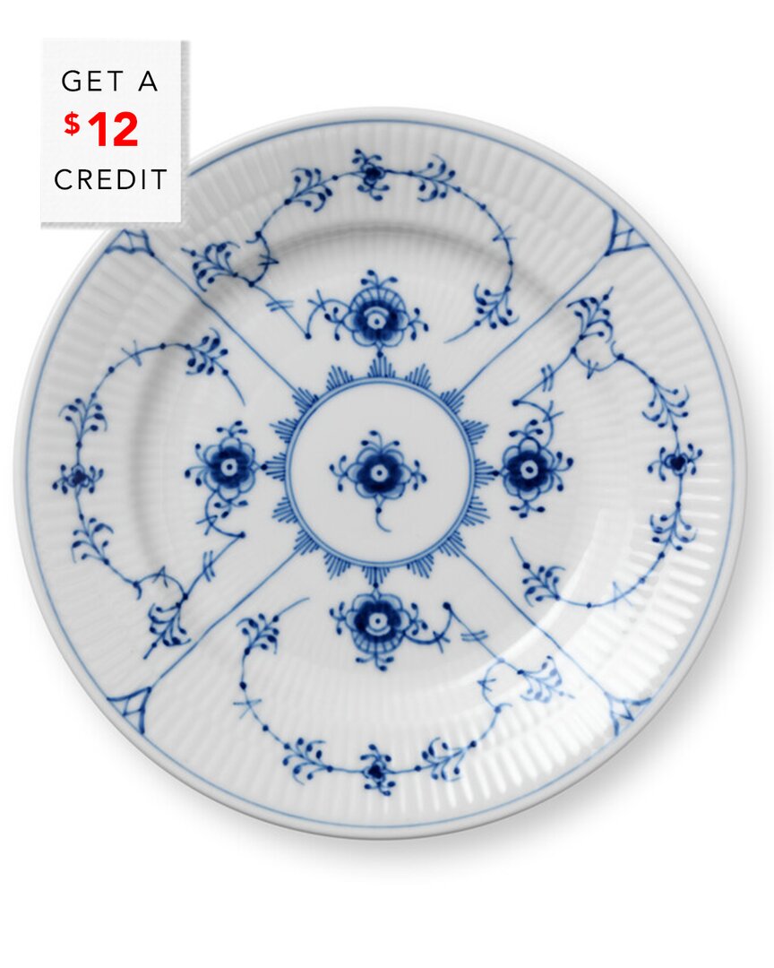 Royal Copenhagen 6.75in Fluted Bread & Butter Plate With $12 Credit