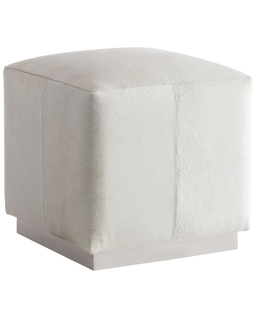 Bernhardt Aspen Fabric Ottoman In White