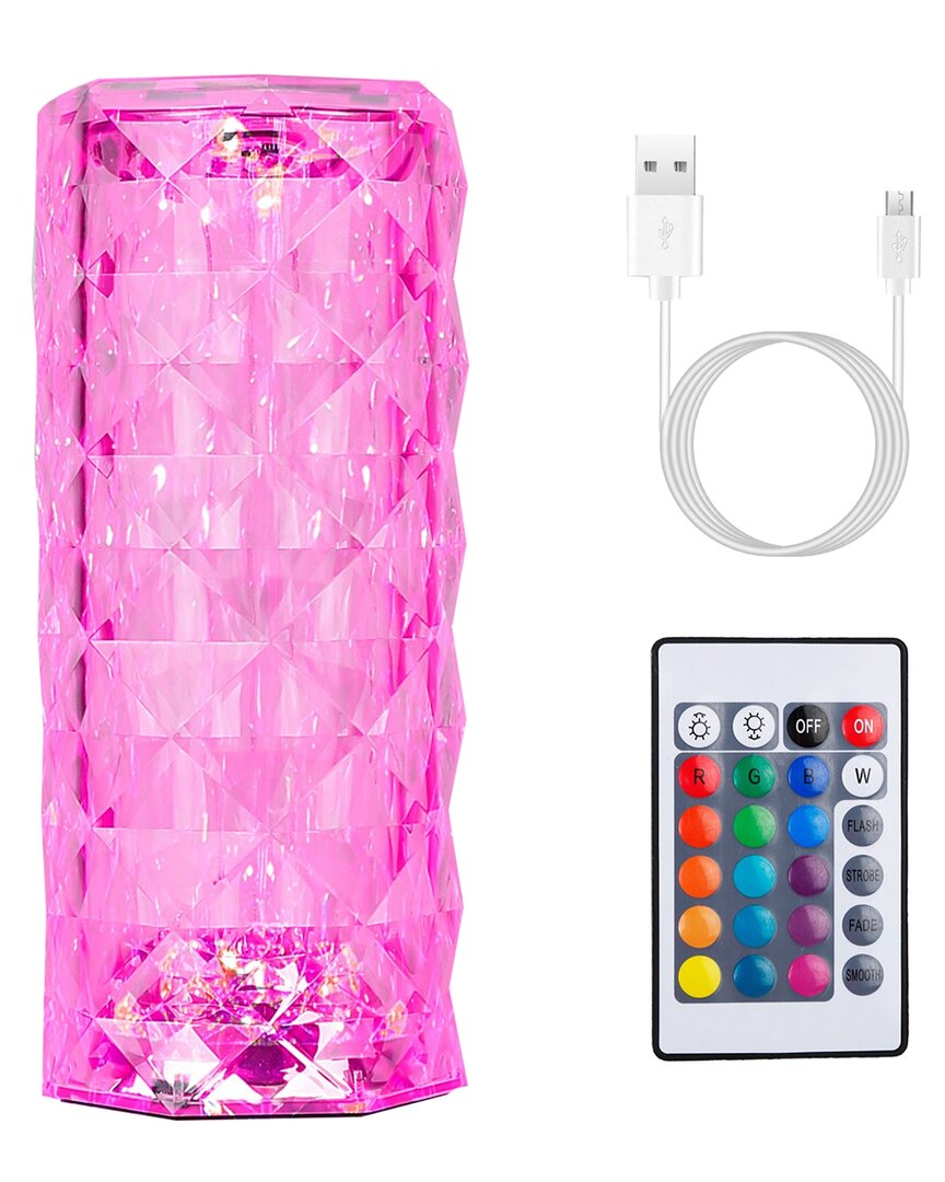 Fresh Fab Finds Crystal Diamond Rose Table Lamp