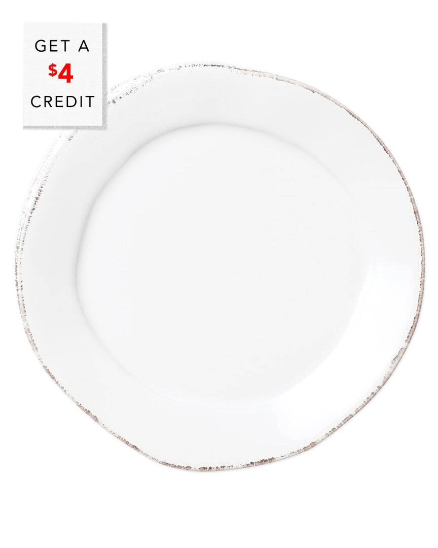 Vietri Lastra Canape Plate With $2 Credit In White