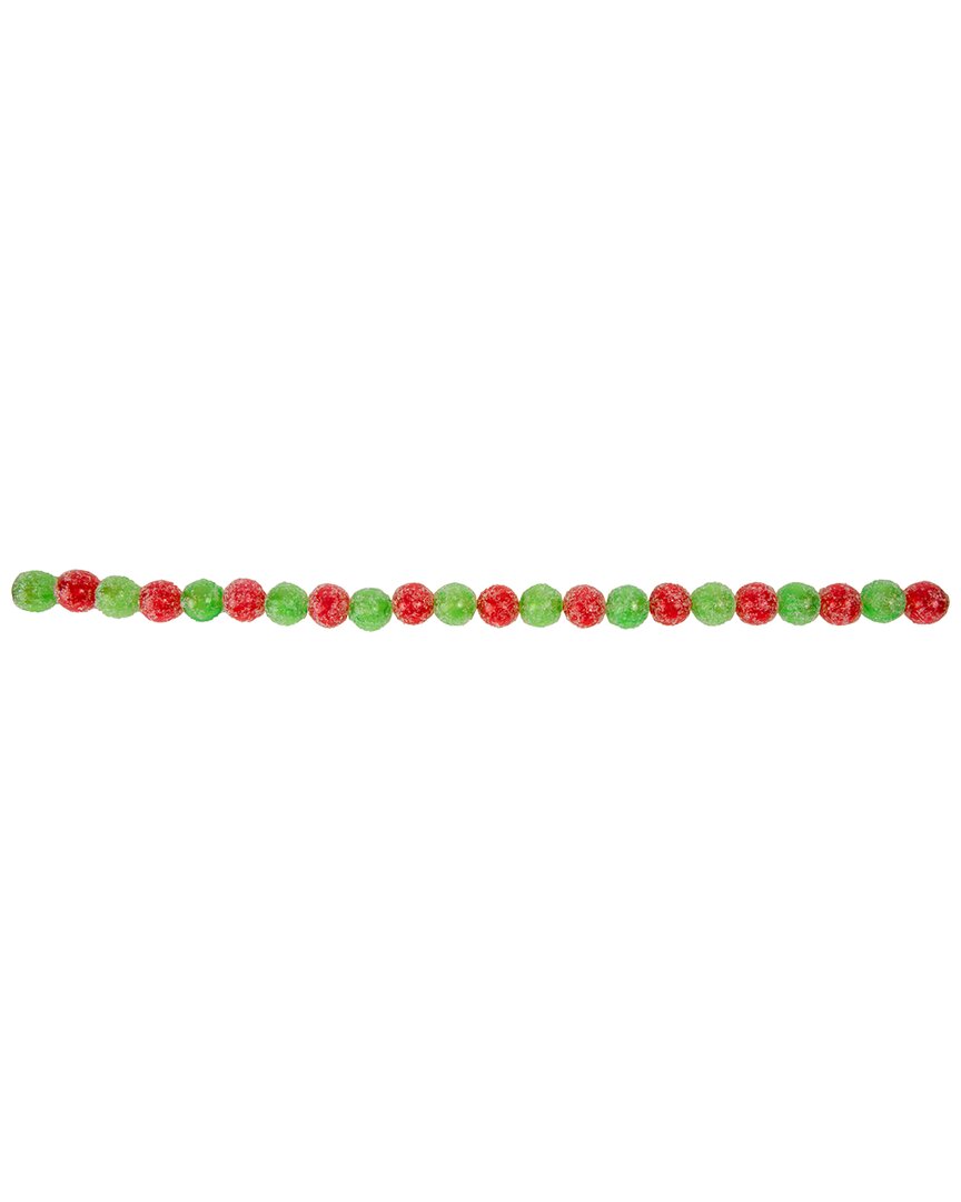Northlight 6ft Glittered Candy Drop Christmas Garland