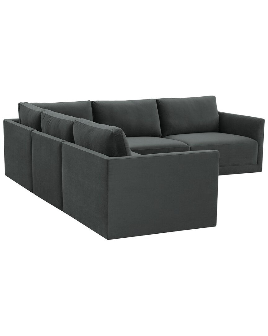 Tov Furniture Willow Modular L-sectional In Charcoal