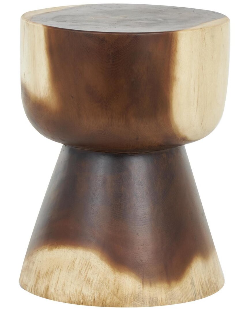 Peyton Lane Handmade Hourglass Accent Table With Natural Wood Grain