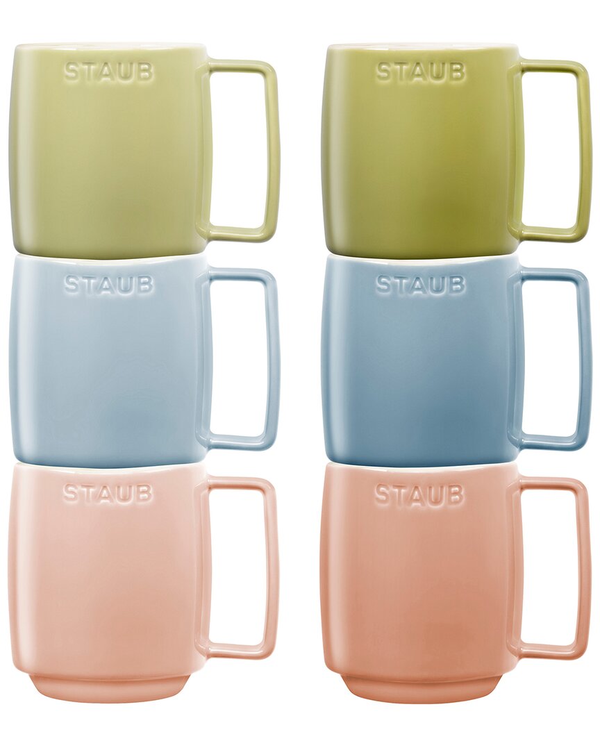 Staub Stoneware Dinnerware Set Of 6 Coffee/tea Mugs