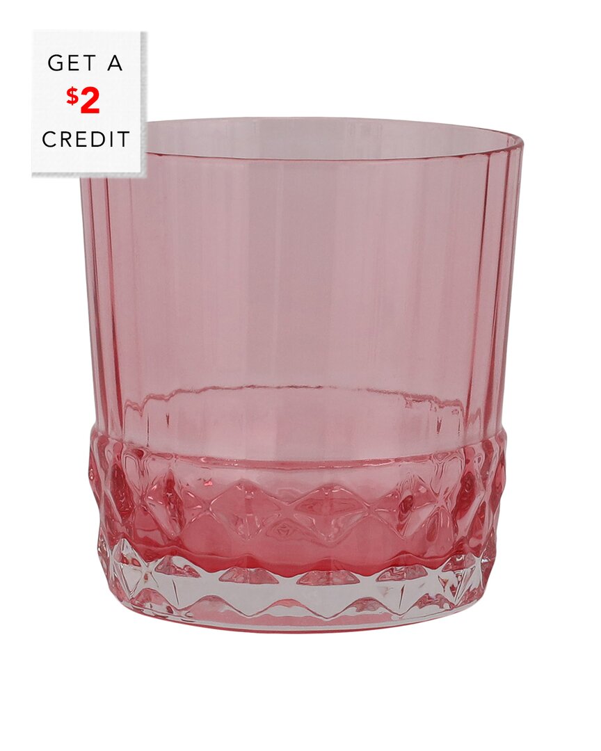 Vietri Viva By  Deco Short Tumbler With $2 Credit In Pink