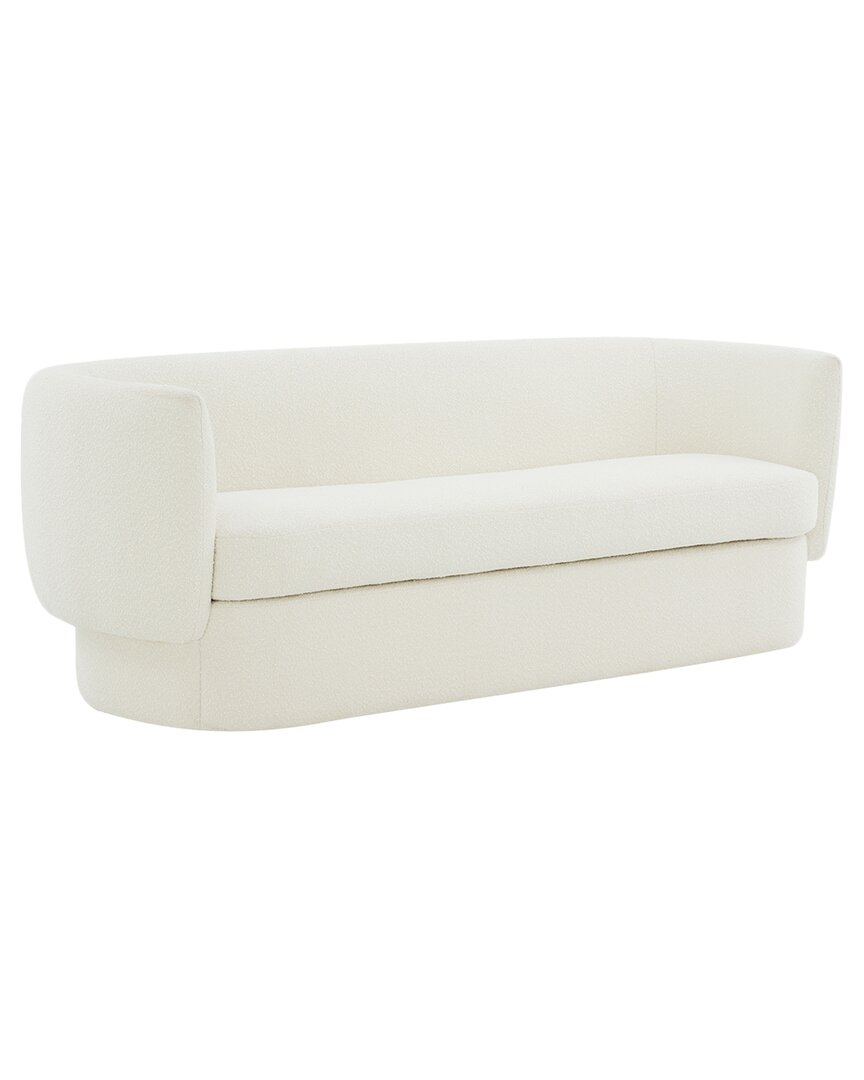 Safavieh Couture Mariano Boucle Curved Sofa In Ivory