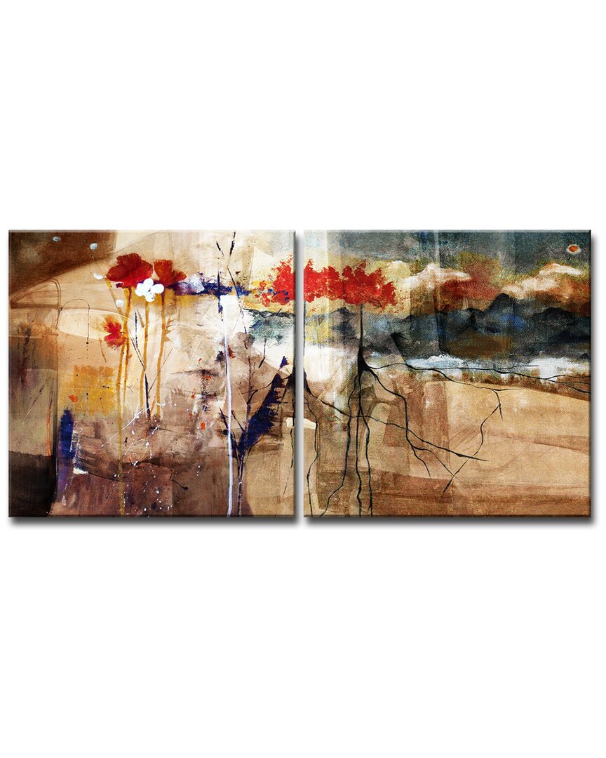 Ready2hangart Floral 2pc Wrapped Canvas Wall Art By Tristan Scott