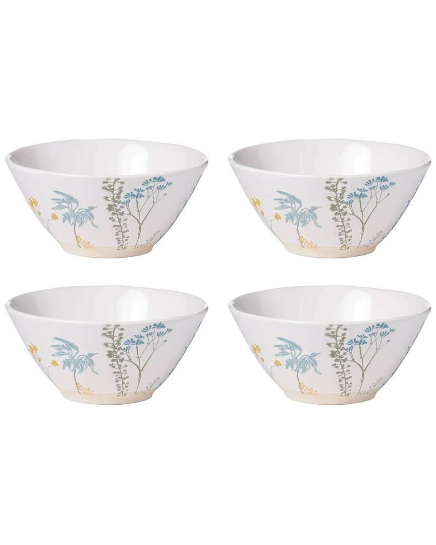 Lenox Set Of 4 Wildflowers All-purpose Bowls In White