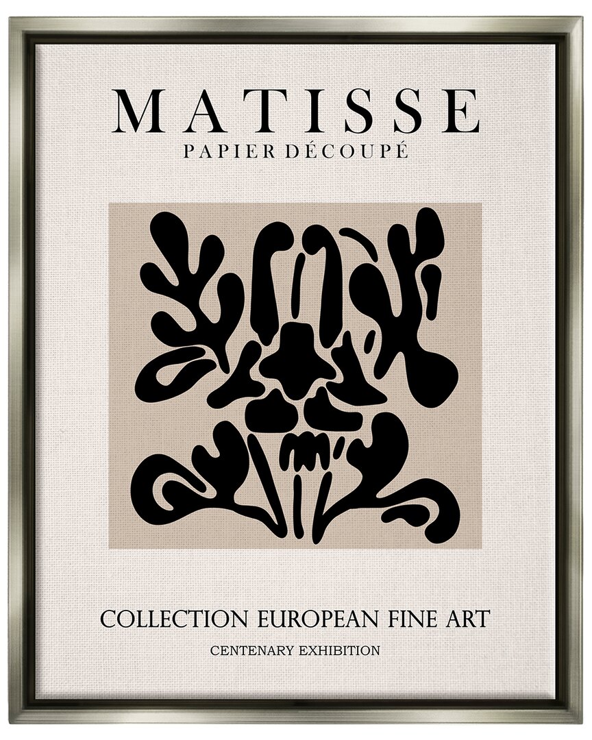 Stupell Abstract Contemporary Black Floral Design Matisse Typography By Ros Ruseva Wall Art
