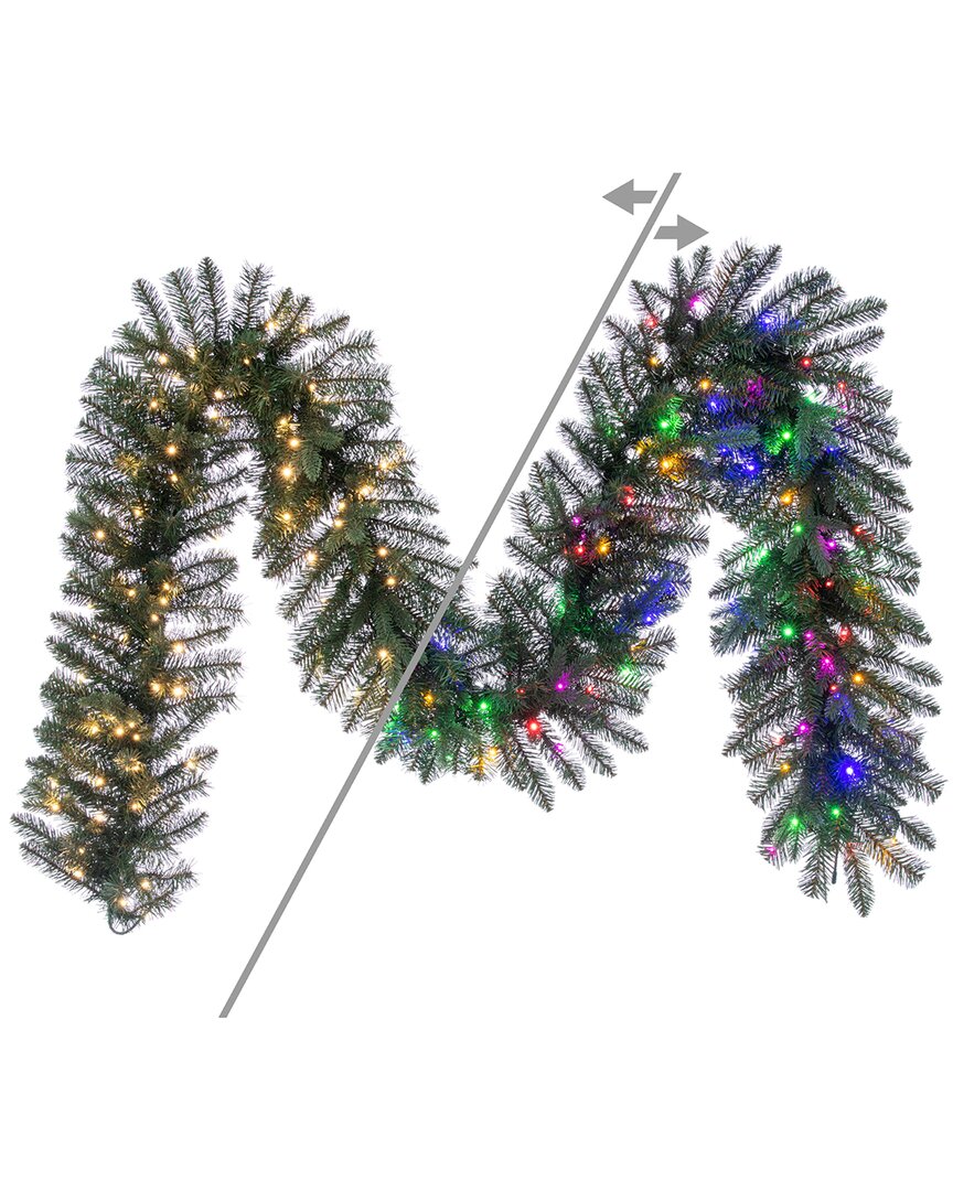 Vickerman 9ft Colorado Blue Fir Artificial Pre-lit Garland In Multi