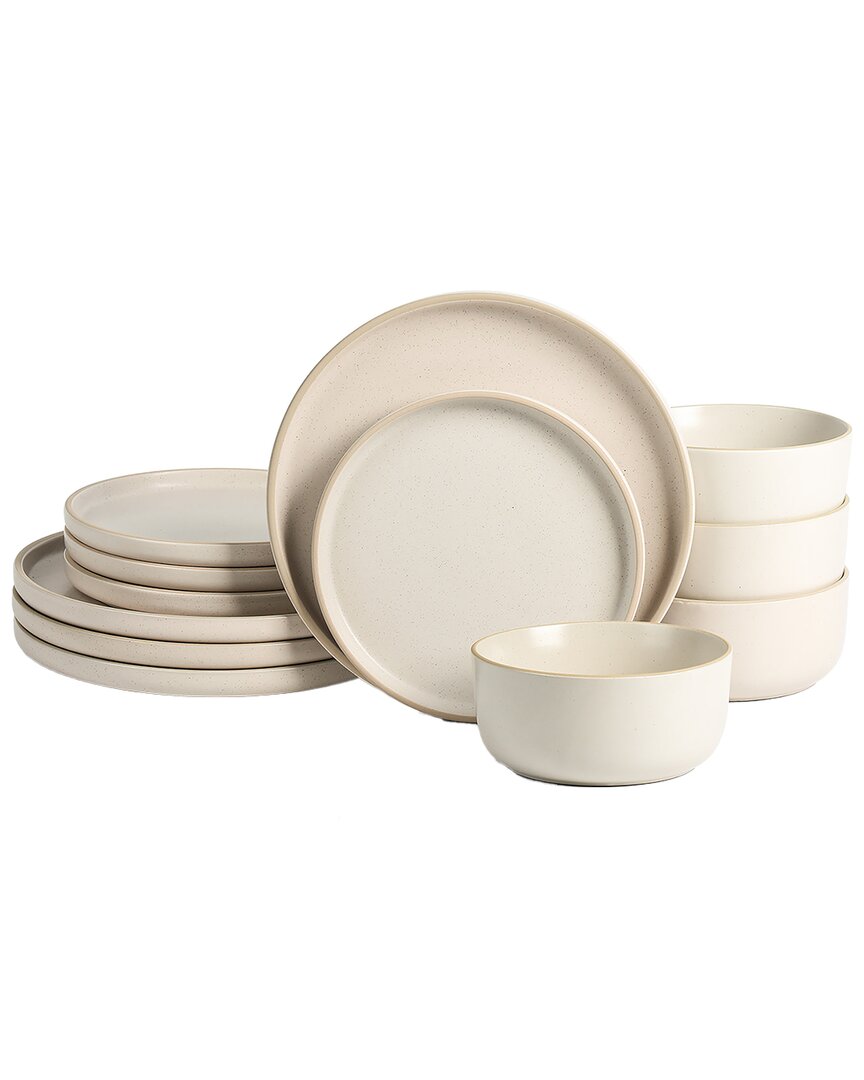 Earth & Clay Amber 12pc Stoneware Dinnerware Set