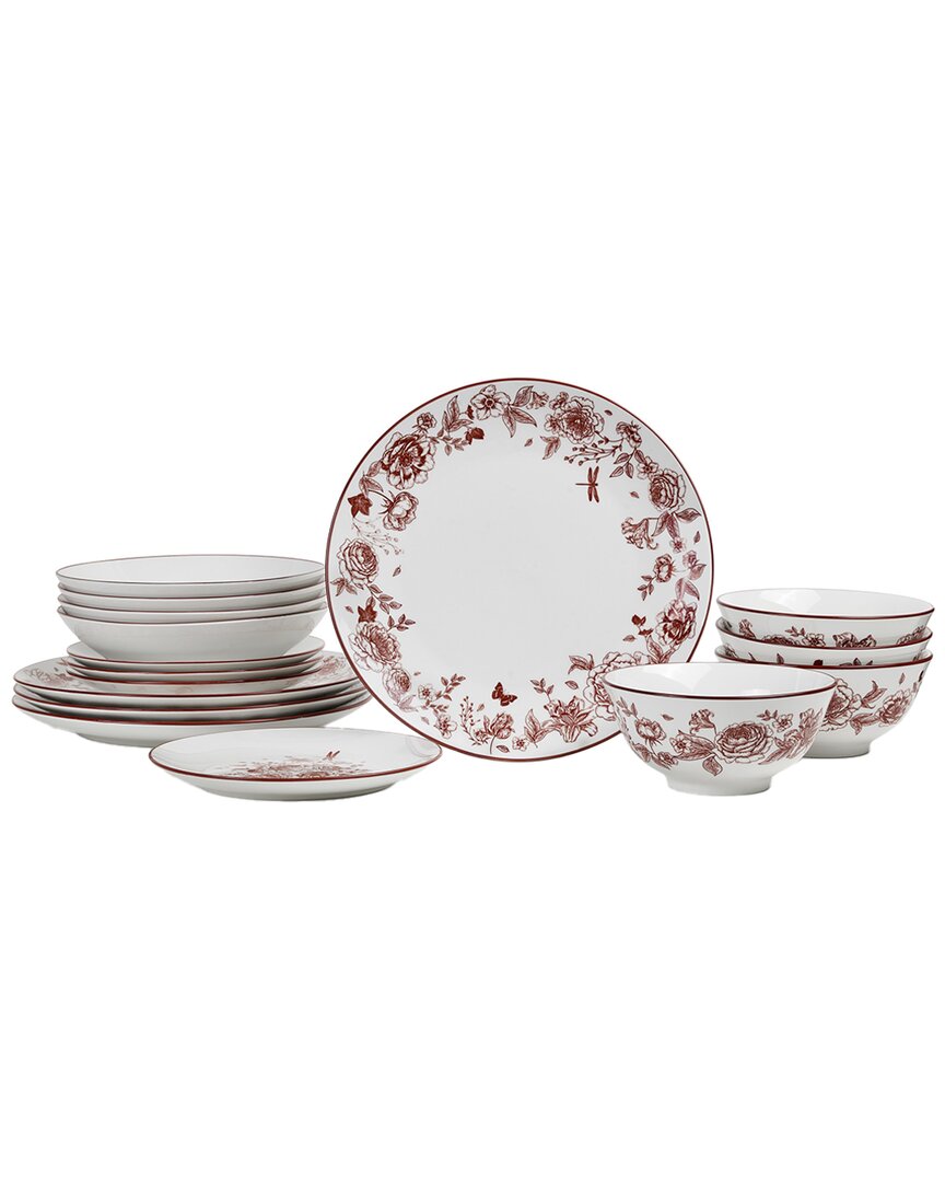 Stone Lain Esme 16pc Porcelain Dinnerware Set In White