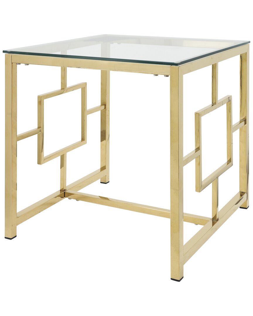 Sagebrook Home Gold Metal & Glass Accent Table ModeSens