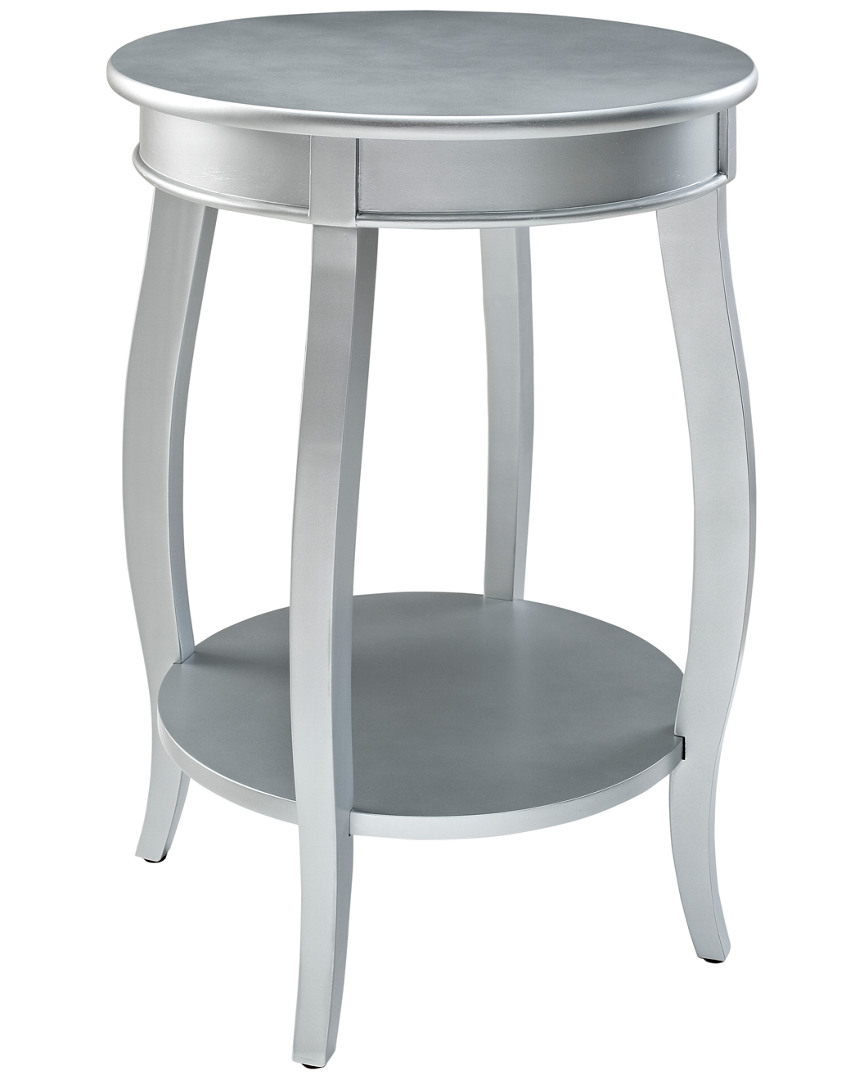 Powell Rainbow Side Table In Silver