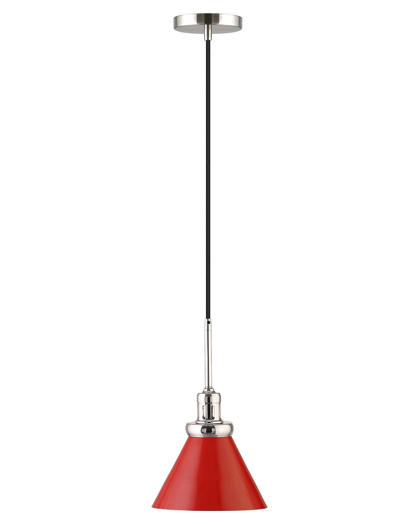 Abraham + Ivy Zeno Pendant With Metal Shade In Red